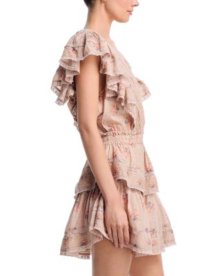 Gwen Lace Trim Mini Dress