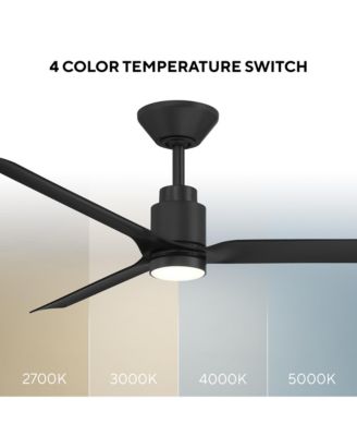Fans Smooth 52 in Selectable 2700-3000-4000-5000K LED Indoor or Outdoor Smart Home Ceiling Fan