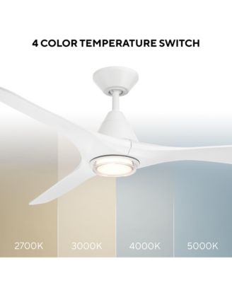 Fans Carve 72 in Selectable 2700-3000-4000-5000K LED Indoor or Outdoor Smart Home Ceiling Fan