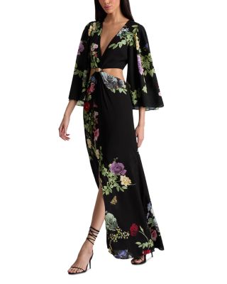 Georgiana Deep V Neck Dress