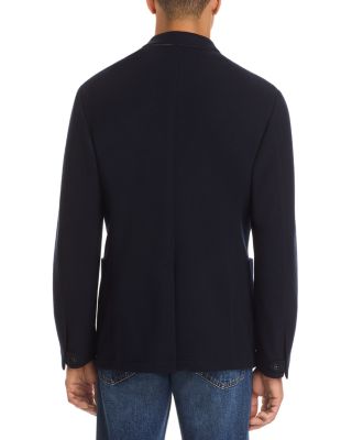 Wool & Cotton Jersey Knit Blazer