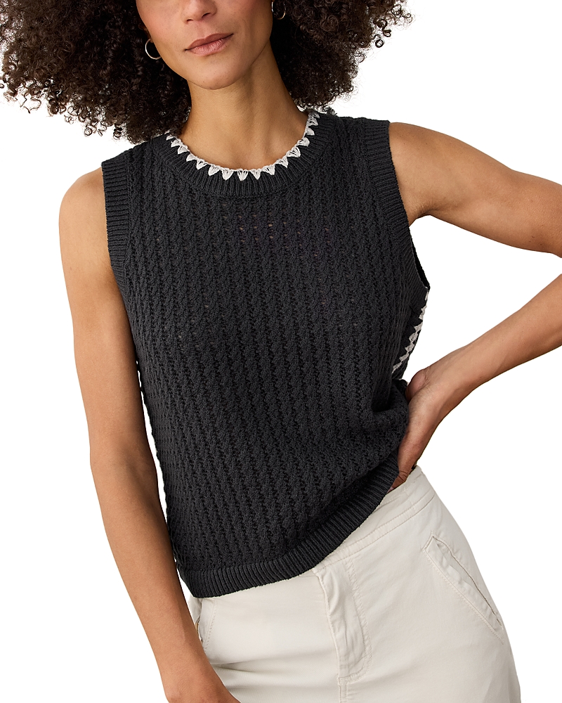 Marine Layer Clara Sweater Vest In Black