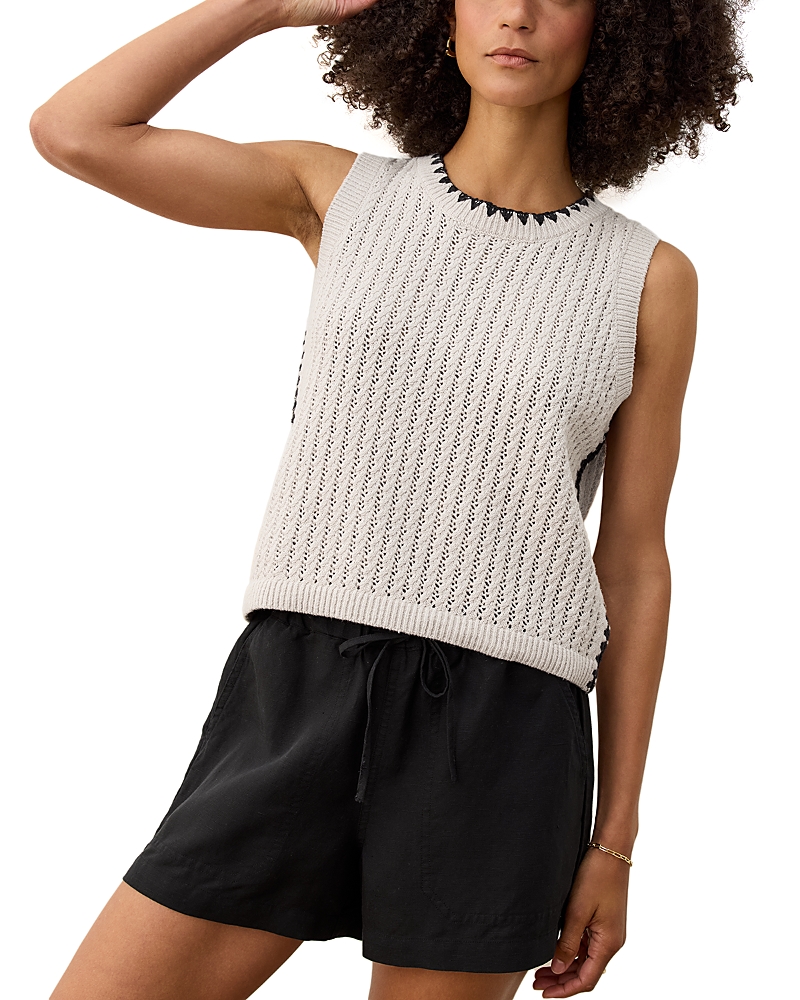 Marine Layer Clara Sweater Vest In Neutral