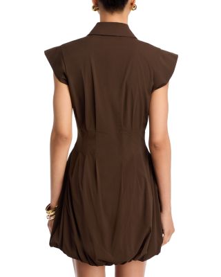 Dyanne Poplin Pleated Mini Dress