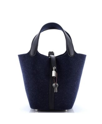 Pre-Owned HERMÈS - PM Picotin Lock Bag Felt with Leather