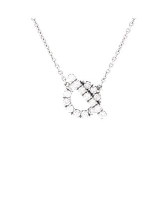 Pre-Owned HERMÈS - Finesse Pendant Necklace 18K White Gold and Diamonds