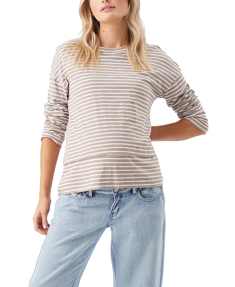 Ripe Maternity Claudette Long Sleeve Nursing Top In White