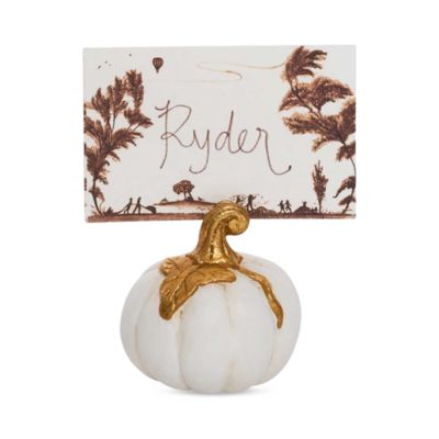 Forest Walk Pumpkin Place Card Holder, Set of 4