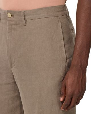 Solid Linen Straight Fit Trousers