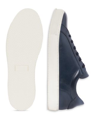 Men's White Leather Trainer Sneakers