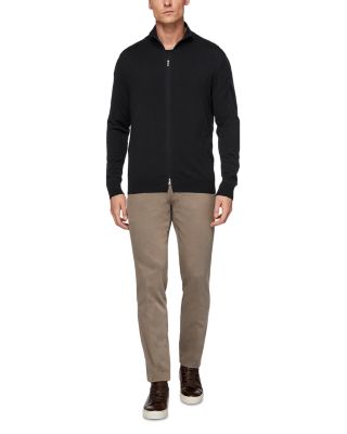 Merino Wool Zip Front Sweatshirt