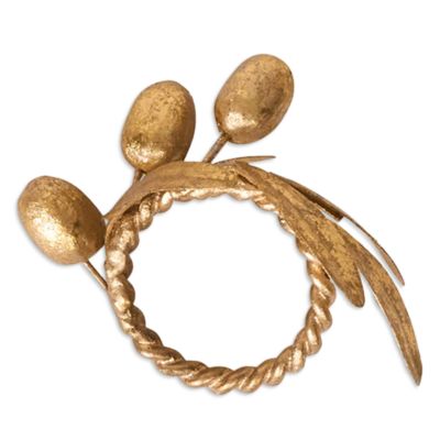 Forest Walk Leaf Napkin Rings, Assorted Set of 4