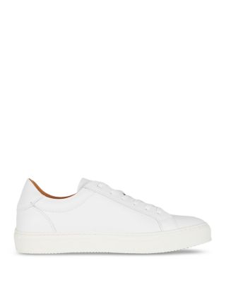 Men's White Leather Trainer Sneakers