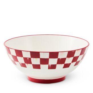 MacKenzie-Childs Cherry Check Serving Bowl | Bloomingdale's Home