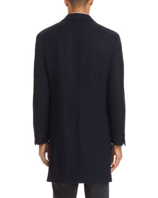 Kei Wool & Silk Donegal Quilted Lining Top Coat