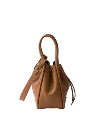 ★関税負担無し★ ※要在庫確認 PRADA Darlin Mini Bucket Bag Black Prada Darling Leather Mini Bucket Bag | PRADA