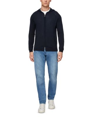 Merino Wool Zip Front Hoodie