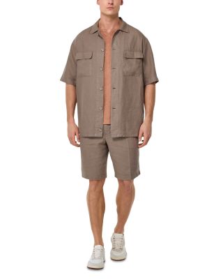 Linen Button Front Overshirt