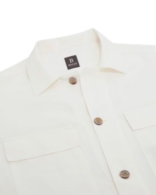Linen Button Front Overshirt