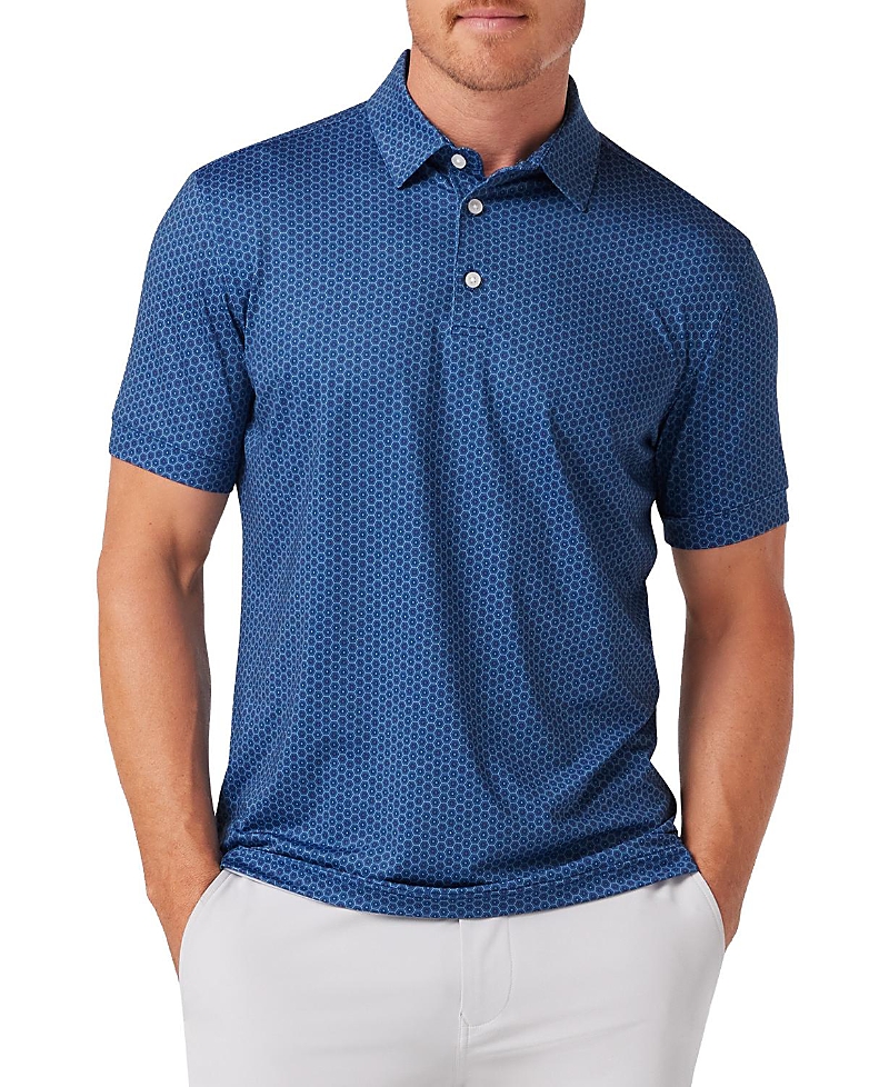 Mizzen+Main Versa Short Sleeve Polo Set Sail Honeycomb