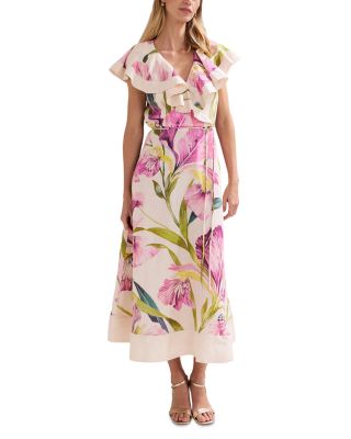 Matilda Floral Print Midi Dress