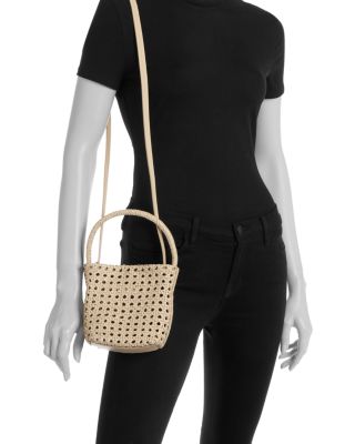 Handwoven Caned Leather Mini Bag