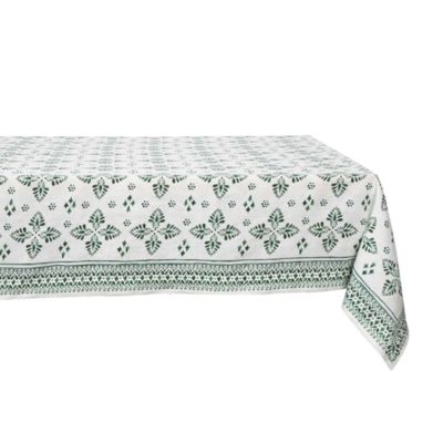Iberian Border Tablecloth, Evergreen, 60" X 120" 