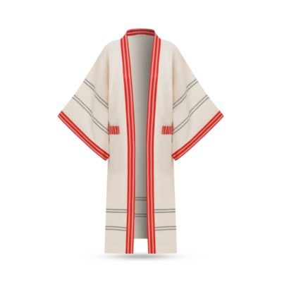 Peshtemal Kimono with Kutnu Trim