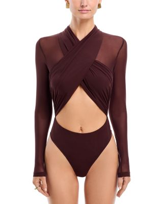 Aliyah Wrap Long Sleeve Bodysuit