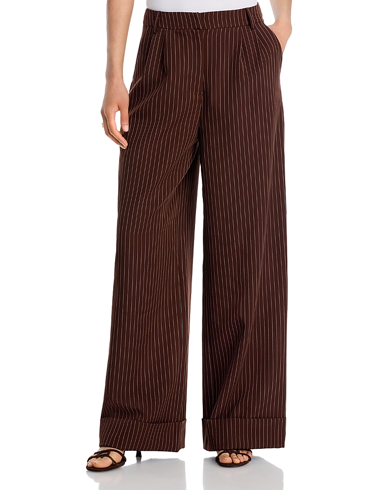 Area Stars Quinn Pinstriped Pants In Brown
