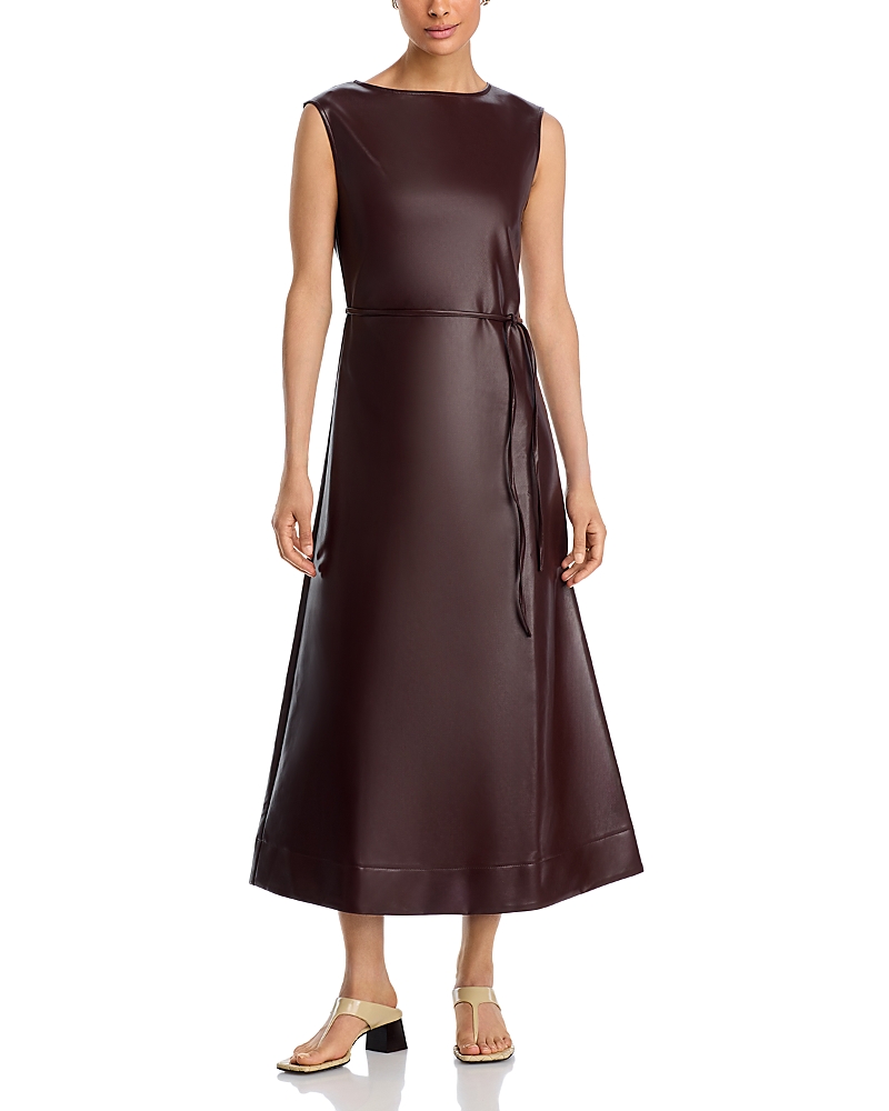 Area Stars Orla Faux Leather Midi Dress