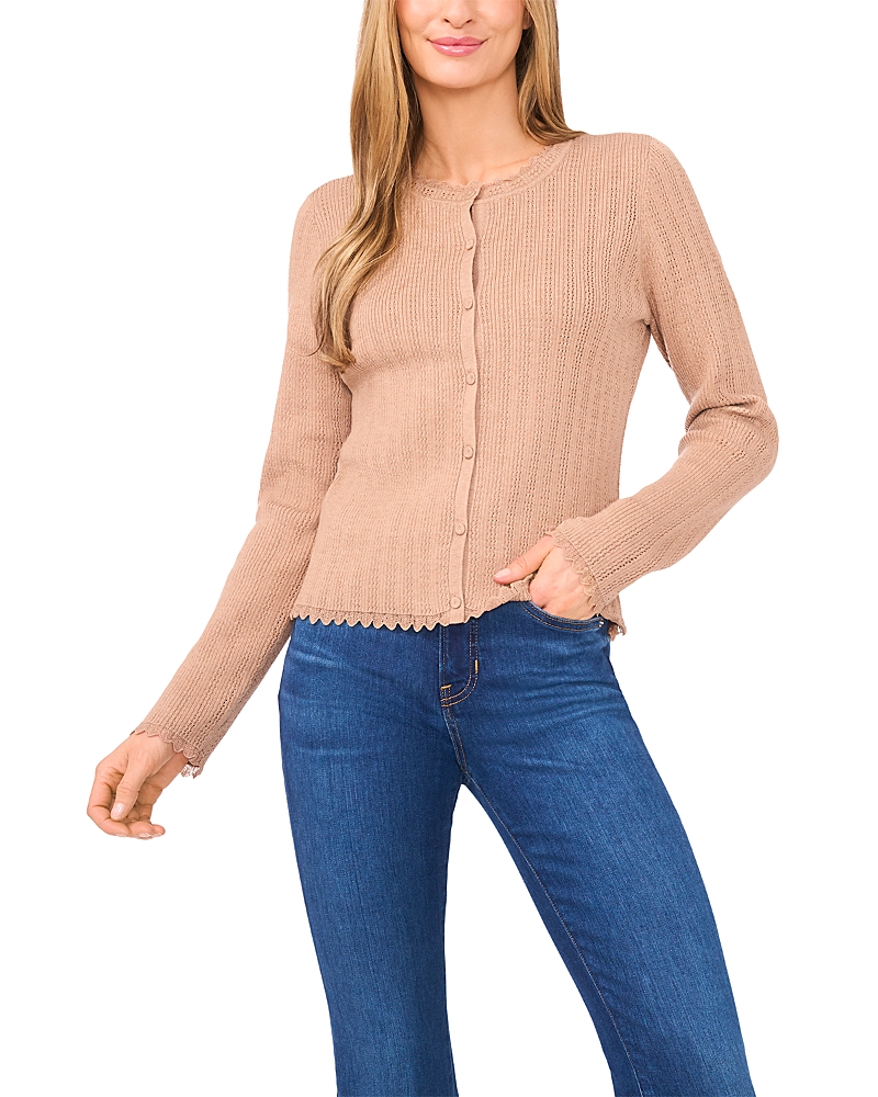 CeCe Button Front Sweater