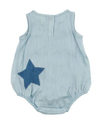 Girls' Lyocell Denim Stars Applique Bubble - Baby