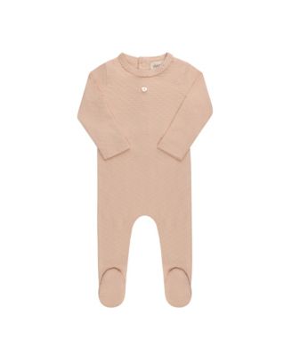  Unisex Heart and Star Button Pointelle Collection Footie - Baby