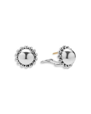 Sterling Silver Caviar Bubbly Stud Earrings
