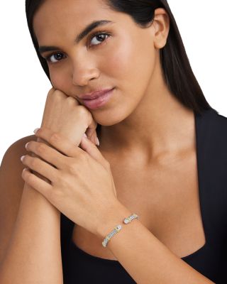 18K Yellow Gold & Sterling Silver Caviar Lux Diamond Beaded Cuff Bracelet