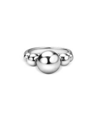Sterling Silver Caviar Bubbly Beaded Ring  