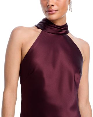 Sleeveless Satin Gown - Exclusive