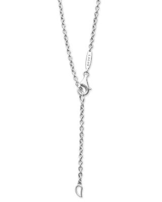 18K Yellow Gold & Sterling Silver Caviar Lux Diamond Interlocking Circle Pendant Necklace, 16-18"