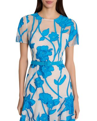 Rosie Floral Belted Flare Dress