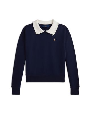 Ralph Lauren - Girls' Collared Fleece Sweatshirt - Big Kid