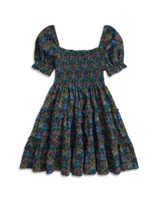 Girls' Floral Smocked Cotton Jersey Dress - Big Kid, Little Kid