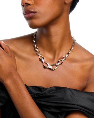 Diamond Link Necklace in 14K Yellow Gold, 2.0 tcw