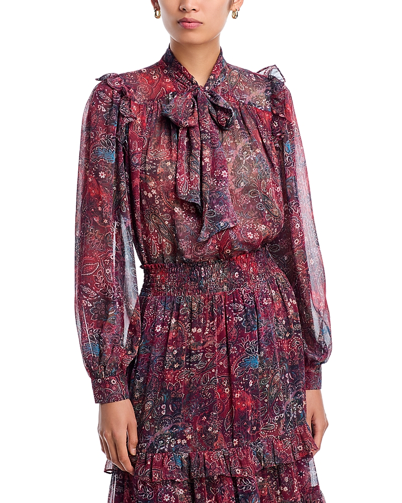 Aqua Paisley Boho Blouse - Exclusive