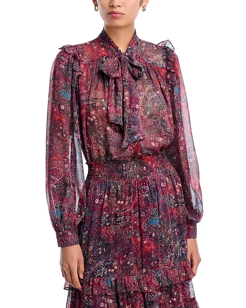 Aqua Paisley Boho Blouse - Exclusive