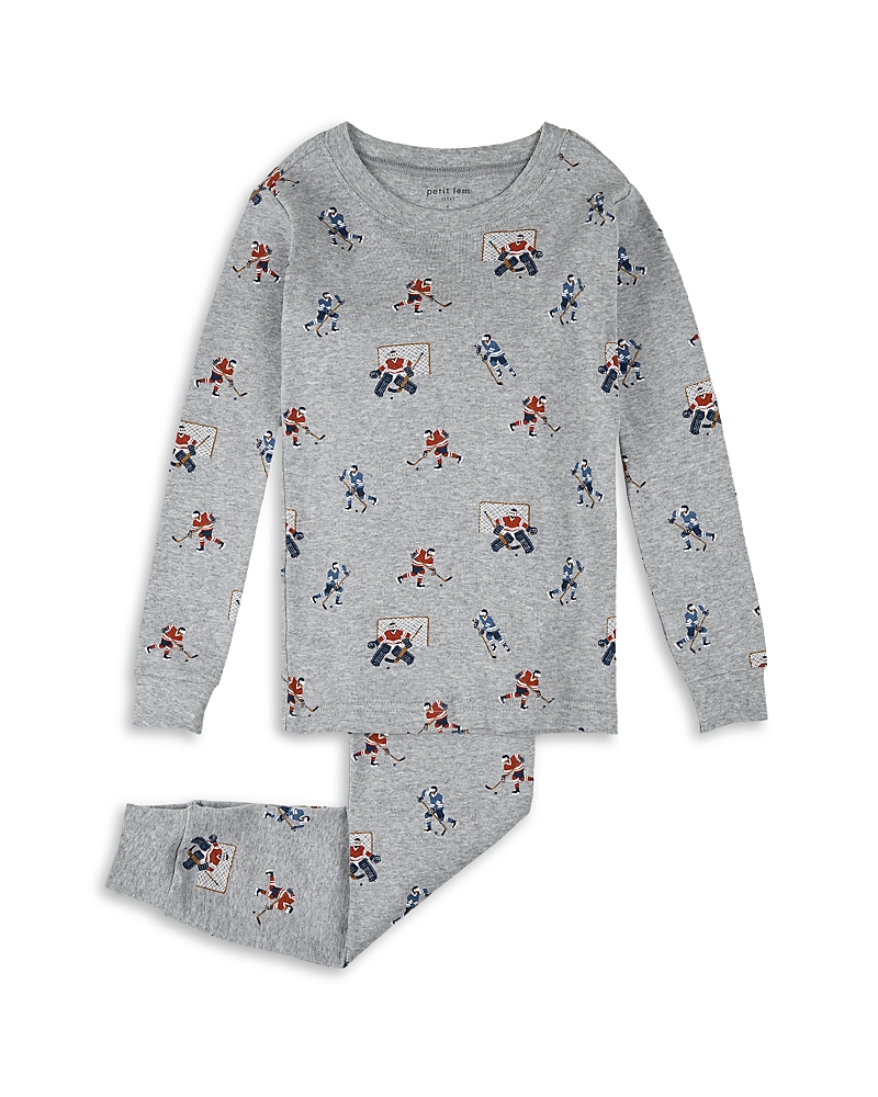 Petit Lem Boys' Hockey Players Print Pajama Set - Little Kid In Multi