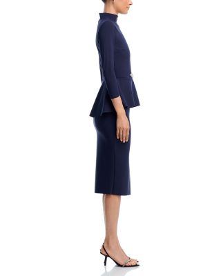 Haby Peplum Mock Neck Dress