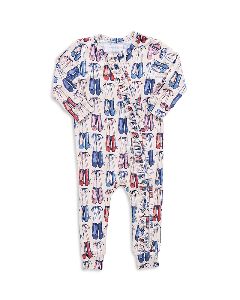 Pink Chicken Girls' Ruffle Ballet Slipper Romper - Baby In Multi