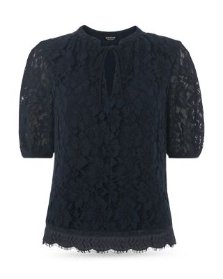 Lace Tie Neck Top