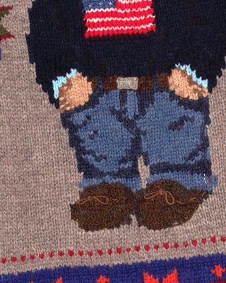 Bear Intarsia Fair Isle Scarf